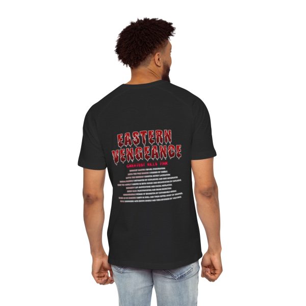 Men's Raglan T-Shirt | Horror Movie Tee, Vintage Style Shirt, Eastern Vengeance Graphic, Gift for Movie Lovers, Halloween Apparel - Image 4