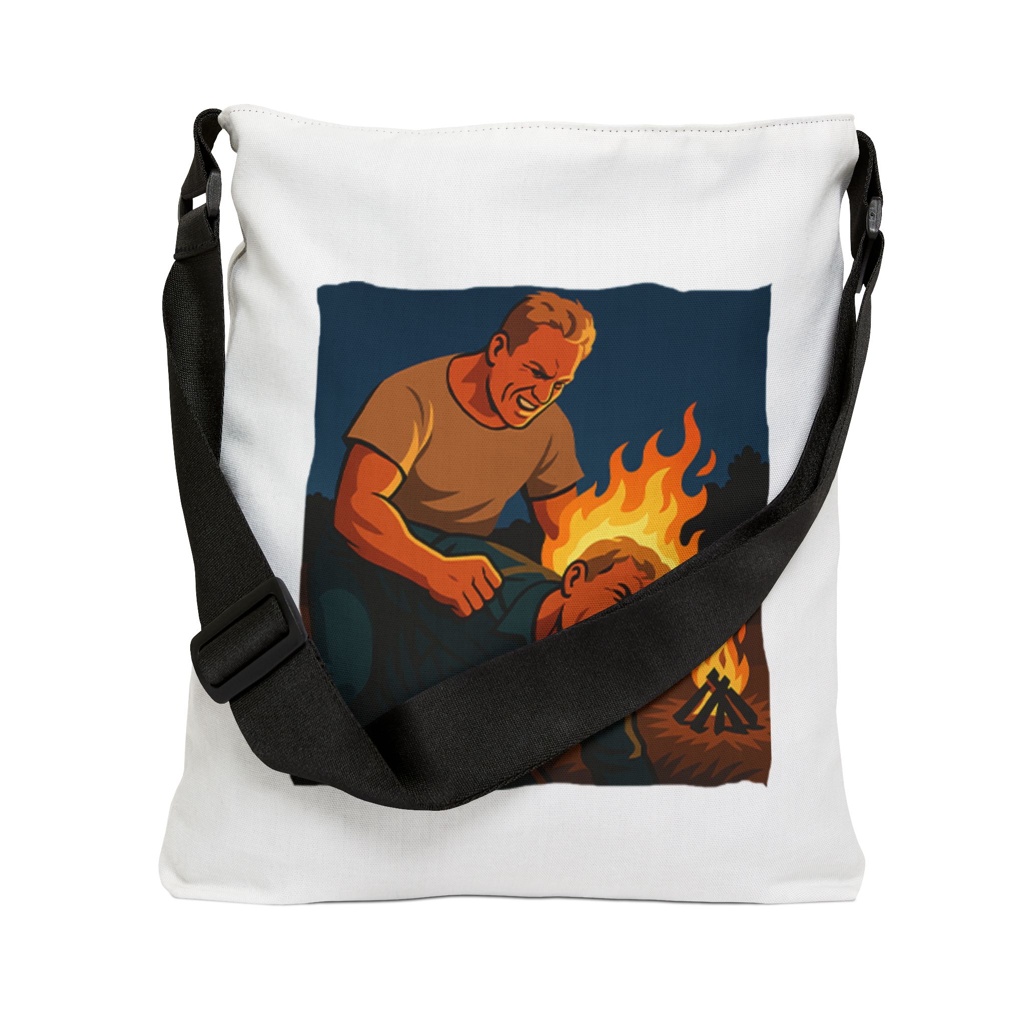 Casual Adjustable Tote Bag with Bold Graphic Designs - Image 3