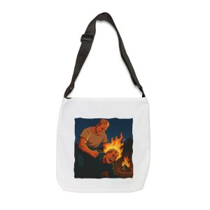 Casual Adjustable Tote Bag with Bold Graphic Designs